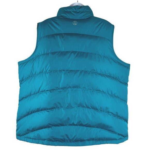 Lands' End Puffer Down Vest Womens 2X Teal Full Zip Polyester Outdoor CJ-1905 - Picture 5 of 10